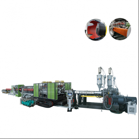 HDPE / PP / PVC Cham'mbali Mtundu kawiri Wall Corrugated chitoliro Extrusion Line